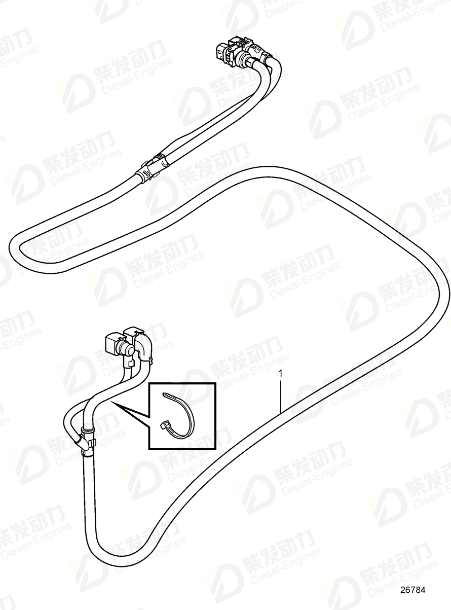 VOLVO Cable harness 21276414 Drawing
